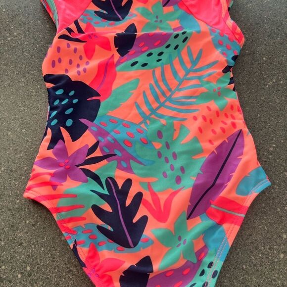 Cat & Jack Pink and Orange One Piece Swimwear 4T - Picture 1 of 6